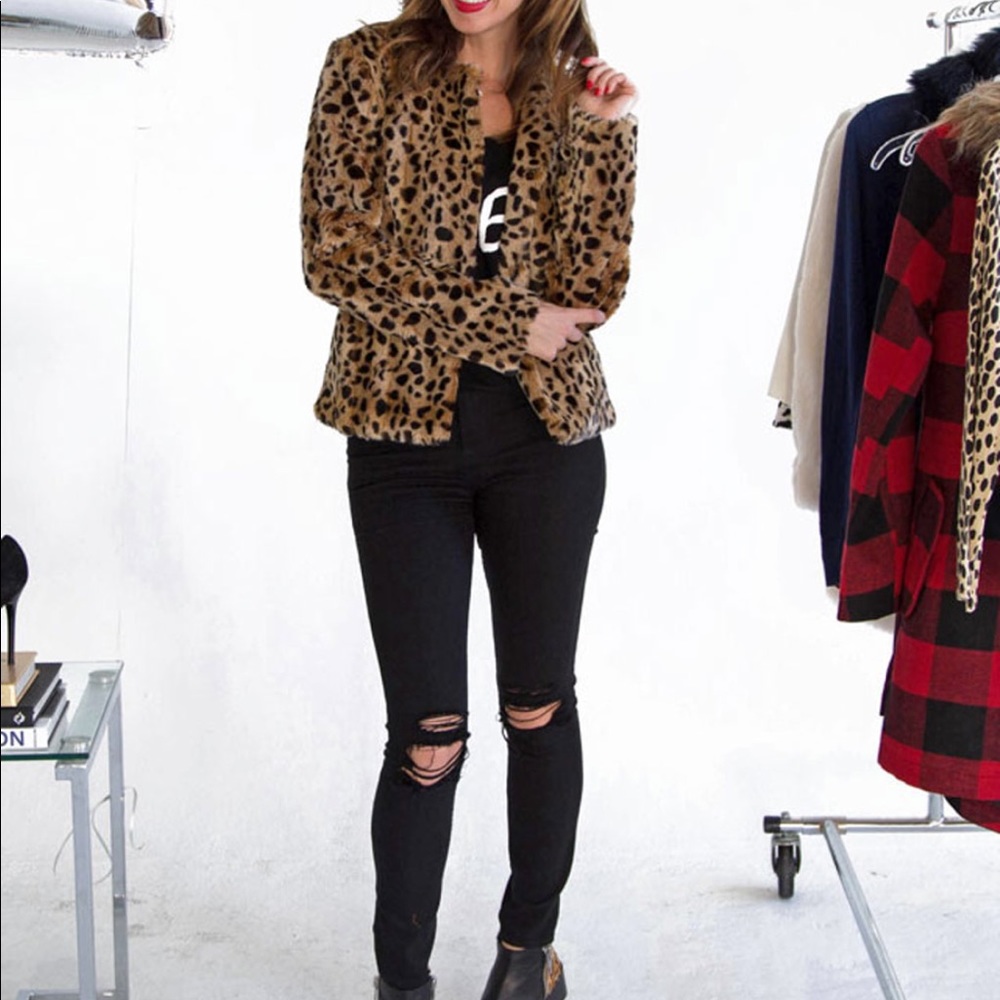 Wyldr London•Los Angeles Leopard Faux Fur Jacket S